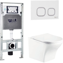 Комплект Welt-Wasser AMBERG 506 ST + ODENBACH 004 GL-WT + AMBERG RD-WT с белой клавишей