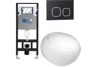 Комплект Welt-Wasser AMBERG 506 + JECKENBACH 004 GL-WT + AMBERG RD-BL с черной клавишей