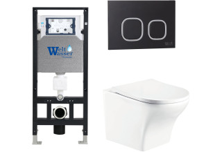 Комплект Welt-Wasser AMBERG 506 + ODENBACH 004 GL-WT + AMBERG RD-BL с черной клавишей