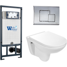 Комплект Welt-Wasser MARBERG 507 + BAARBACH 004 GL-WT + MAR 507 SE с клавишей матовый хром