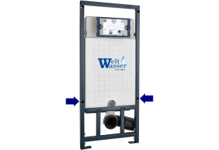 Комплект Welt-Wasser MARBERG 507 + BAARBACH 004 GL-WT + MAR 507 SE с клавишей матовый хром