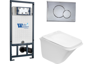 Комплект Welt-Wasser MARBERG 507 + ROTBACH 004 GL-WT + MAR 507 RD с клавишей хром