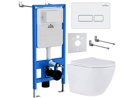 Комплект инсталляции Roxen StounFix Slim 569295 клавиша белый глянцевый