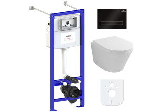 Комплект инсталляции и унитаза 6 в 1 Lavinia Boho Relfix Biore Compacto Rimless 77050172 (состоит из 330402CR, 38010020, 380501MB)