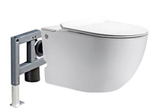 Подвесной унитаз CeruttiSpa Barbaria Aria Pulse 35x60 с инсталляцией с импульсным смывом SoftClose