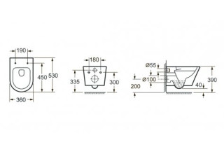 Подвесной унитаз Lavinia Boho Smart V-Clean 3930001R (состоит из 3304003R, VB-3000)