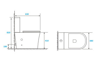 Унитаз-компакт CeruttiSpa MW CT9243 62x36,5 белый матовый