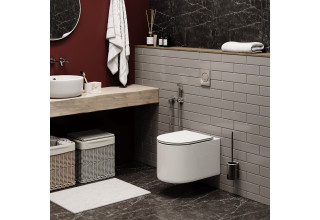 Унитаз подвесной CeruttiSPA TANARO Aria 36,5x49 безободковый SoftClose