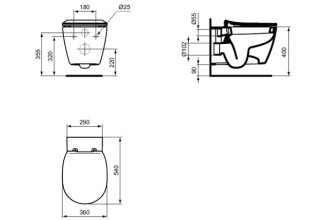 Унитаз подвесной Ideal Standard Connect E771801 54х36