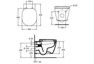 Унитаз подвесной Ideal Standard Connect E803501 36,5х43
