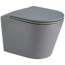 Унитаз подвесной Welt-Wasser SALZBACH 041 MT-GR 35,5x51,5 сиденье Duroplast, микролифт, серый матовый