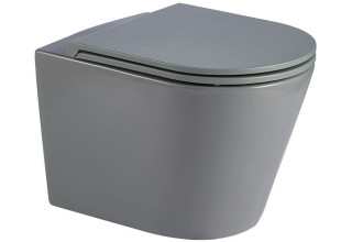 Унитаз подвесной Welt-Wasser SALZBACH 041 MT-GR 35,5x51,5 сиденье Duroplast, микролифт, серый матовый