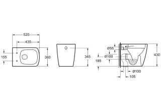 Унитаз приставной Lavinia Boho Aveo Rimless 3306003R безободковый белый SoftClose