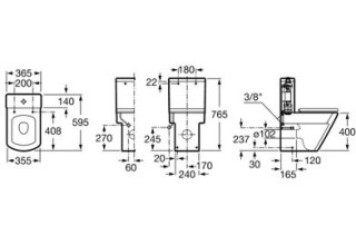 Чаша напольного унитаза Roca Hall 342629000