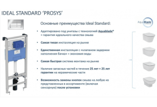 Инсталляция для унитаза Ideal Standard Prosys Frame 120 M R020467 с черной матовой клавишей смыва R0121A6