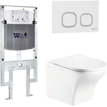 Комплект Welt-Wasser AMBERG 497 ST + ODENBACH 004 GL-WT + AMBERG RD-WT с белой клавишей