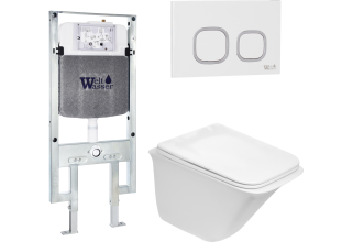 Комплект Welt-Wasser AMBERG 497 ST + ROTBACH 004 GL-WT + AMBERG RD-WT с белой клавишей