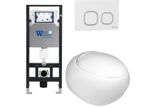 Комплект Welt-Wasser AMBERG 506 + JECKENBACH 004 GL-WT + AMBERG RD-WT с белой клавишей