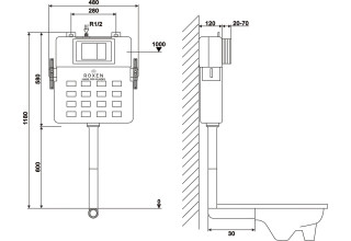 Комплект инсталляции Roxen Attach 942959 3в1 клавиша белая
