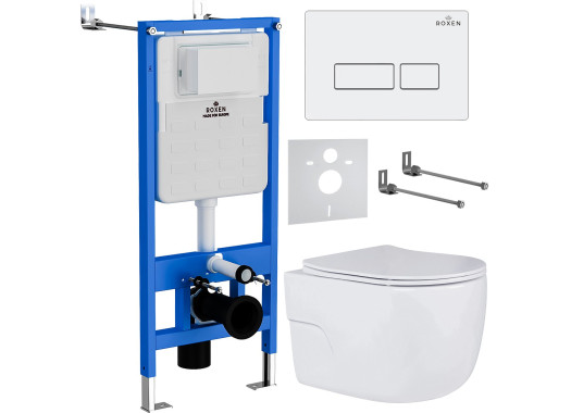 Комплект инсталляции Roxen StounFix Slim 576390 клавиша белый глянцевый