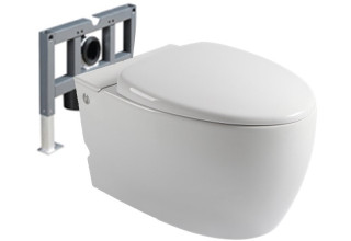 Подвесной унитаз CeruttiSpa Kanin Aria C-375C 38,5x59,5 с инсталляцией с импульсным смывом SoftClose