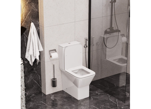 Унитаз напольный CeruttiSpa ELLERO 38,0x60,0 безободковый SoftClose