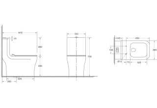 Унитаз напольный Welt-Wasser GLANBACH 001 GL-WT 36,5x67 безободковый белый глянец SoftClose