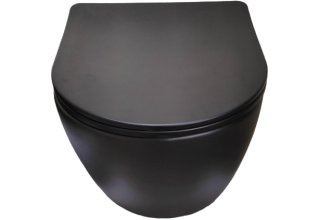 Унитаз подвесной CeruttiSpa SELLA Aria MB CT9160 49x36 сиденье Duroplast, микролифт, черный матовый