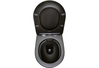 Унитаз подвесной CeruttiSpa SELLA Aria MB CT9160 49x36 сиденье Duroplast, микролифт, черный матовый