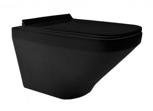 Унитаз подвесной Esbano Onix ESUPONIXBM 37,5x54 сиденье Duroplast, SoftClose, черный матовый