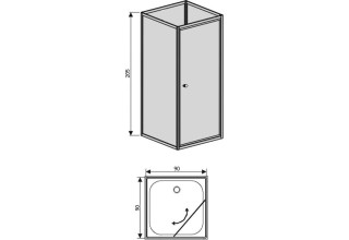 Душевая кабина RGW Andaman OLB-206 90 см, профиль белый