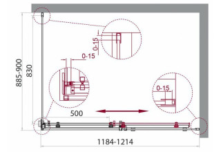 Душевой уголок BelBagno ACQUA-AH-1-120/90-C-Cr