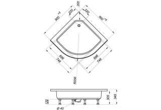 Душевой уголок Triton Стандарт В1 мозаика 90