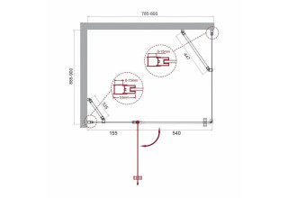 Душевой уголок BelBagno ETNA-AH-12-80/90-C-Cr