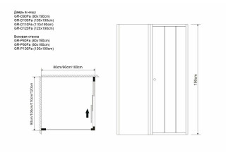 Душевой уголок Grossman GR-D110-P80 Falcon 110х80х190