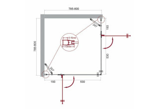 Душевой уголок BelBagno KRAFT-A-22-80-C-Cr