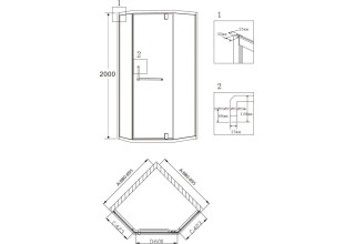 Душевой уголок Grossman PR-90GD
