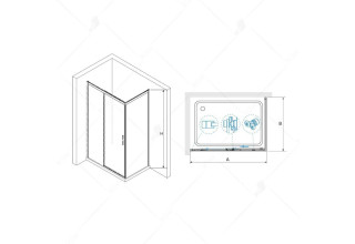 Душевой уголок RGW LE-41B (LE-12B + Z-050-2B) 34124182-014 Душевой уголок RGW LE-41B (LE-12B + Z-050-2B) 34124182-014