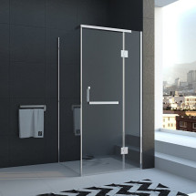 Душевой уголок Veconi Rovigo 80x80x195 стекло прозрачное профиль хром RV15-80K-01-19C1