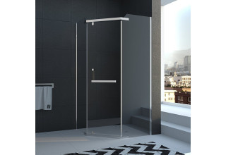 Душевой уголок Veconi Rovigo 90х90х195 стекло прозрачное профиль хром  RV36-90T-01-19C1