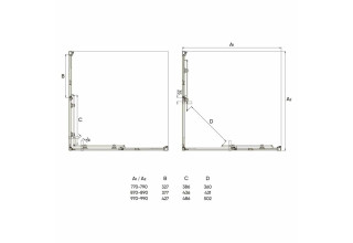 Душевой уголок Veconi Rovigo 80x80x195 стекло прозрачное профиль хром RV47-80-01-C4