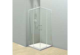 Душевой уголок Veconi Rovigo 90x90x195 стекло прозрачное профиль хром RV47-90-01-C4