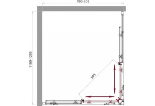 Душевой уголок Cezares SELA-AH-2-120/80-Ch-Cr