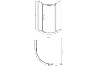Душевой уголок BRAVAT BLACKLINE BS090.1110A