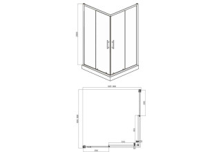 Душевой уголок BRAVAT Stream BS090.2204S