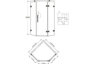 Душевой уголок Grossman ST-100BRD