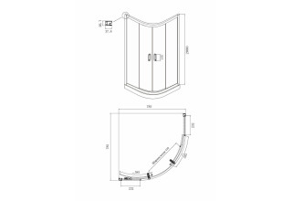 Душевой уголок Ambassador Kingston 14011106 800x800x2000