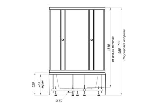 Душевой уголок Triton Стандарт Б1 узоры 90