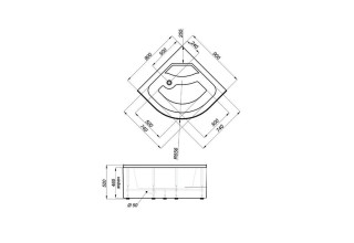 Душевой уголок Triton Стандарт Б1 узоры 90