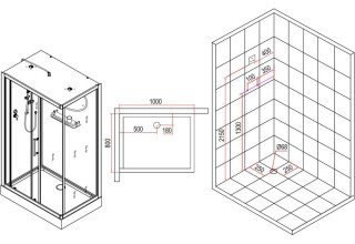 Душевая кабина Esbano L108CKR LED